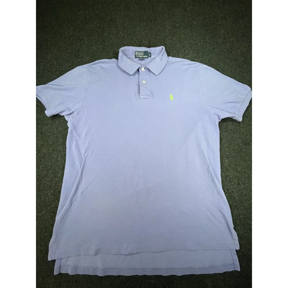Vintage Polo Ralph Lauren Golf Shirt Mens Large Purple Pony Tennis Performance